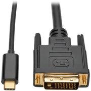 Tripp Lite by Eaton USB C to DVI Adapter Cable (M/M), 1920 x 1080 (1080p), 3 ft