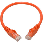 Tripp Lite by Eaton Cat6 Gigabit Snagless Molded UTP Patch Cable (RJ45 M/M), Orange, 1 ft - N201-001-OR