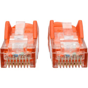Tripp Lite by Eaton Cat6 Gigabit Snagless Molded UTP Patch Cable (RJ45 M/M), Orange, 1 ft - N201-001-OR
