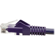 Tripp Lite by Eaton Cat6 Gigabit Snagless Molded UTP Patch Cable (RJ45 M/M), Purple, 1 ft - N201-001-PU