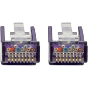 Tripp Lite by Eaton Cat6 Gigabit Snagless Molded UTP Patch Cable (RJ45 M/M), Purple, 1 ft - N201-001-PU
