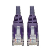 N201-015-PU_Tripp Lite by Eaton Cat6 Gigabit Snagless Molded UTP Patch Cable (RJ45 M/M), Purple, 15 ft