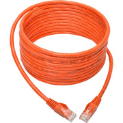 Tripp Lite by Eaton Cat6 Gigabit Snagless Molded UTP Patch Cable (RJ45 M/M), Orange, 15 ft - N201-015-OR