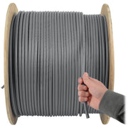 Tripp Lite series Cat5e 350 MHz Bulk Solid-Core Plenum-Rated PVC Cable, Gray, 1000 ft. - N024-01K-GY