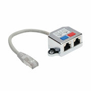 N035-001_Tripp Lite by Eaton 2-to-1 RJ45 Splitter Adapter Cable, 10/100 Ethernet Cat5/Cat5e (M/2xF), 0.5 ft