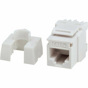 Tripp Lite by Eaton Cat6a 110-Style Punchdown RJ45 Keystone Jack, White, TAA - N238-001-WH-6A