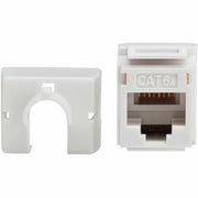 Tripp Lite by Eaton Cat6a 110-Style Punchdown RJ45 Keystone Jack, White, TAA - N238-001-WH-6A