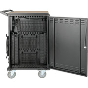 Tripp Lite by Eaton CSCXS36AC 36-Device AC Charging Station Cart, 230V, Schuko Plug and Outlets - 4 Casters - Steel - 28" (710.40 mm) Width x 22.1" (561.30 mm) Depth x 42.3" (1074.50 mm) Height - Black - For 36 Devices