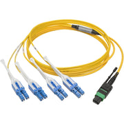 Tripp Lite by Eaton N390-01M-8LC-AP MTP/MPO to 8xLC Singlemode Breakout Patch Cable, Yellow, 1 m - N390-01M-8LC-AP