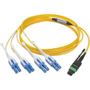 Tripp Lite by Eaton N390-03M-8LC-AP MTP/MPO to 8xLC Singlemode Breakout Patch Cable, Yellow, 3 m - N390-03M-8LC-AP