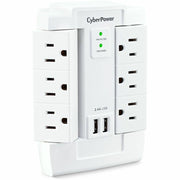 CyberPower Professional CSP600WSURC2 6 Outlets Surge Suppressor/Protector - CSP600WSURC2