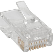 Tripp Lite by Eaton RJ45 Modular Connector for Round Stranded UTP Conductor 4-Pair Cat5e, 100 Pack - N030-100-STR