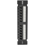 Tripp Lite by Eaton N050-P12 12-Port Wall-Mount Cat5e Patch Panel - PoE+ Compliant - N050-P12