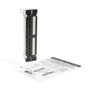 Tripp Lite by Eaton N050-P12 12-Port Wall-Mount Cat5e Patch Panel - PoE+ Compliant - N050-P12