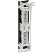 Tripp Lite by Eaton N250-P12 12-Port Wall-Mount Cat6 Patch Panel - PoE+ Compliant - N250-P12