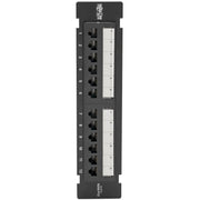 Tripp Lite by Eaton N250-P12 12-Port Wall-Mount Cat6 Patch Panel - PoE+ Compliant - N250-P12