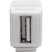 Tripp Lite by Eaton USB 2.0 All-in-One Keystone/Panel Mount Coupler (F/F), White - U060-000-KP-WH