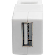 Tripp Lite by Eaton USB 2.0 All-in-One Keystone/Panel Mount Coupler (F/F), White - U060-000-KP-WH