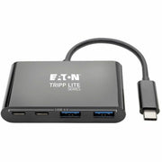 Tripp Lite by Eaton U460-004-2A2CB USB 3.1 Gen 1 USB-C Portable Hub, Black - U460-004-2A2CB