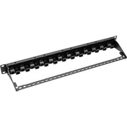 Tripp Lite by Eaton N254-024-OF 24-Port 1U Rack-Mount Cat5e/6 Offset Feed-Through Patch Panel - N254-024-OF