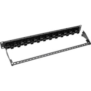 Tripp Lite by Eaton N254-024-OF 24-Port 1U Rack-Mount Cat5e/6 Offset Feed-Through Patch Panel - N254-024-OF