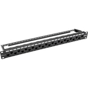 Tripp Lite by Eaton N254-024-OF 24-Port 1U Rack-Mount Cat5e/6 Offset Feed-Through Patch Panel - N254-024-OF