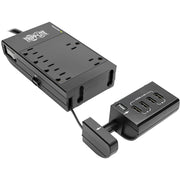 Tripp Lite Surge Protector Power Strip 6-Outlet w/4 USB Charging/Sync Ports - 6 x NEMA 5-15R, 4 x USB - 1800 VA - 1080 J - 120 V AC Input - TLP66USBR