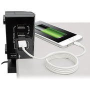 Tripp Lite Surge Protector Power Strip 6-Outlet w/4 USB Charging/Sync Ports - 6 x NEMA 5-15R, 4 x USB - 1800 VA - 1080 J - 120 V AC Input - TLP66USBR