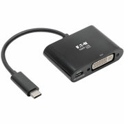 Tripp Lite by Eaton USB-C to DVI Adapter w/PD Charging - USB 3.1, Thunderbolt 3, 1080p, Black