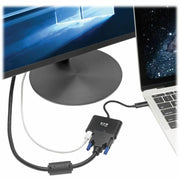 Tripp Lite by Eaton USB-C to DVI Adapter w/PD Charging - USB 3.1, Thunderbolt 3, 1080p, Black - U444-06N-DB-C