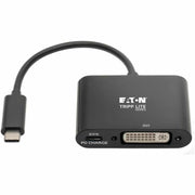 Tripp Lite by Eaton USB-C to DVI Adapter w/PD Charging - USB 3.1, Thunderbolt 3, 1080p, Black - U444-06N-DB-C