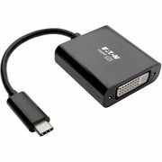 Tripp Lite by Eaton USB-C to DVI Adapter, USB 3.1, Thunderbolt 3, 1080p - M/F, Black