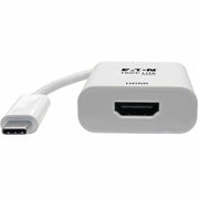 Tripp Lite by Eaton USB-C 3.1 to HDMI 4K Adapter, M/F, Thunderbolt 3 Compatible, 4K @ 60 Hz, White - U444-06N-HD4K6W