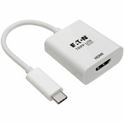 Tripp Lite by Eaton USB-C 3.1 to HDMI 4K Adapter, M/F, Thunderbolt 3 Compatible, 4K @ 60 Hz, White