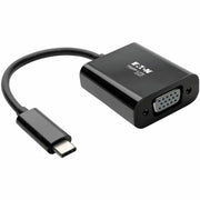 U444-06N-VB-AM_Tripp Lite series USB-C to VGA Adapter, Thunderbolt 3 - M/F, USB 3.1, 1080p, Black
