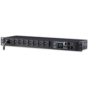 CyberPower PDU31001 Monitored PDU, 100-120V, 15A, 8 NEMA 5-15R Outlets, 1U Rackmount - PDU31001