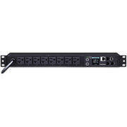 CyberPower PDU31002 Monitored PDU, 100-120V, 20A, 8 NEMA 5-20R Outlets, 1U Rackmount