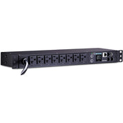 CyberPower PDU31002 Monitored PDU, 100-120V, 20A, 8 NEMA 5-20R Outlets, 1U Rackmount - PDU31002