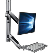 Tripp Lite by Eaton WorkWise WWSS1327RWTC Wall Mount for Workstation, Thin Client, Keyboard, Monitor, Flat Panel Display, TV - Black, Silver - WWSS1327RWTC