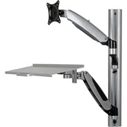 Tripp Lite by Eaton WorkWise WWSS1327RWTC Wall Mount for Workstation, Thin Client, Keyboard, Monitor, Flat Panel Display, TV - Black, Silver - WWSS1327RWTC