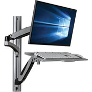 Tripp Lite by Eaton WorkWise WWSS1327RWTC Wall Mount for Workstation, Thin Client, Keyboard, Monitor, Flat Panel Display, TV - Black, Silver - WWSS1327RWTC