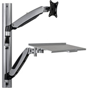 Tripp Lite by Eaton WorkWise WWSS1327RWTC Wall Mount for Workstation, Thin Client, Keyboard, Monitor, Flat Panel Display, TV - Black, Silver - WWSS1327RWTC