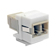 N455-000-WH-KJ_Tripp Lite by Eaton Duplex Multimode Fiber Coupler, Keystone Jack - LC to LC, White