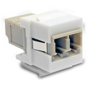 N455-000-WH-KJ_Tripp Lite by Eaton Duplex Multimode Fiber Coupler, Keystone Jack - LC to LC, White