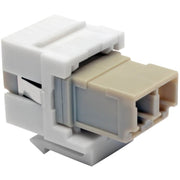 Tripp Lite by Eaton Duplex Multimode Fiber Coupler, Keystone Jack - LC to LC, White - N455-000-WH-KJ