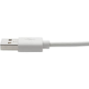 Tripp Lite by Eaton Sync/Charge M100-003-LRA-WH Lightning/USB Data Transfer Cable - M100-003-LRA-WH