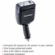 CyberPower 160W Power Inverter - Black - CPS160PBURC1