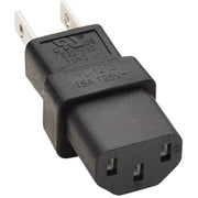 Tripp Lite by Eaton NEMA 5-15P to C13 Power Cord Adapter - 10A, 125V, Black - P006-000