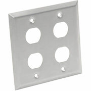 Tripp Lite by Eaton N206-FP04-IND RJ45 Bulkhead Wall Plate, 4 Cutouts, Industrial, Metal