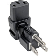 Tripp Lite by Eaton Down-Angled NEMA 5-15P to C13 Power Cord Adapter - 10A, 125V, Black